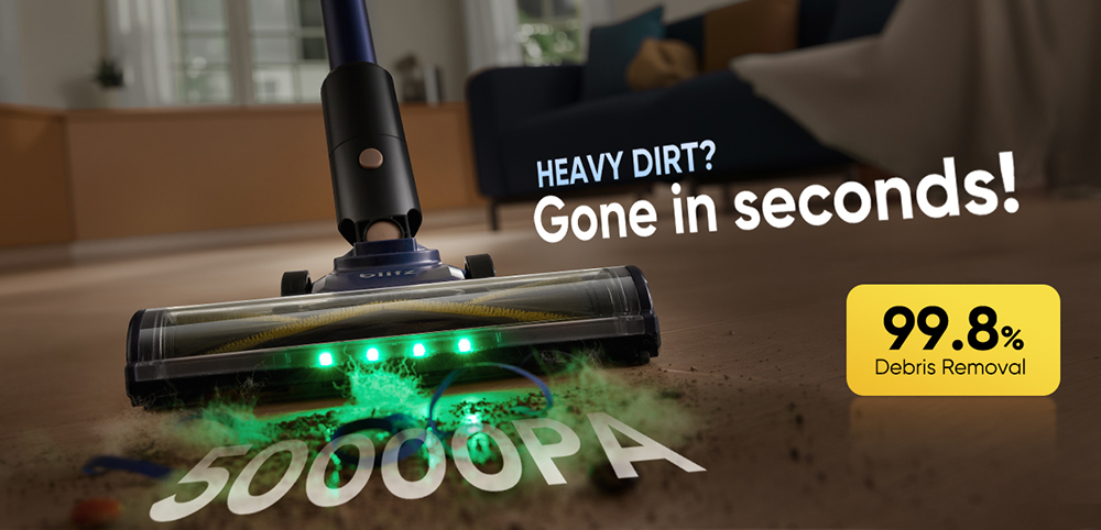 Vactidy V12 vezeték nélküli porszívó: 50000Pa szívóerő a tiszta otthonért
