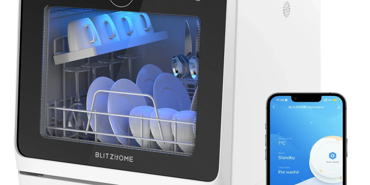 A BLITZHOME BH-4-CDW okos asztali mosogatógép forradalmasítja a konyhát