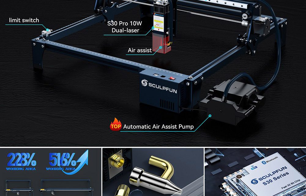 SCULPFUN S30 Pro Max 20W lézergravírozó: 5 érv, amiért érdemes beszerezni