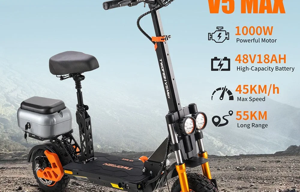 Megéri az árát a TWOFISH V5 MAX elektromos roller 800W motorral és 48V/18Ah akkuval?