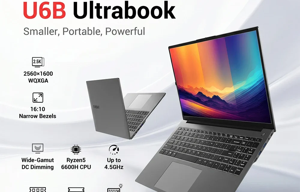 FIREBAT U6B laptop: 16 hüvelykes, 120Hz-es kijelzővel a hatékony munkáért