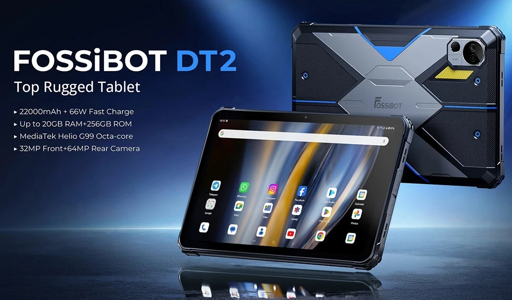 FOSSiBOT DT2 tablet teszt: 22000mAh akku és 66W gyorstöltés – Megéri?