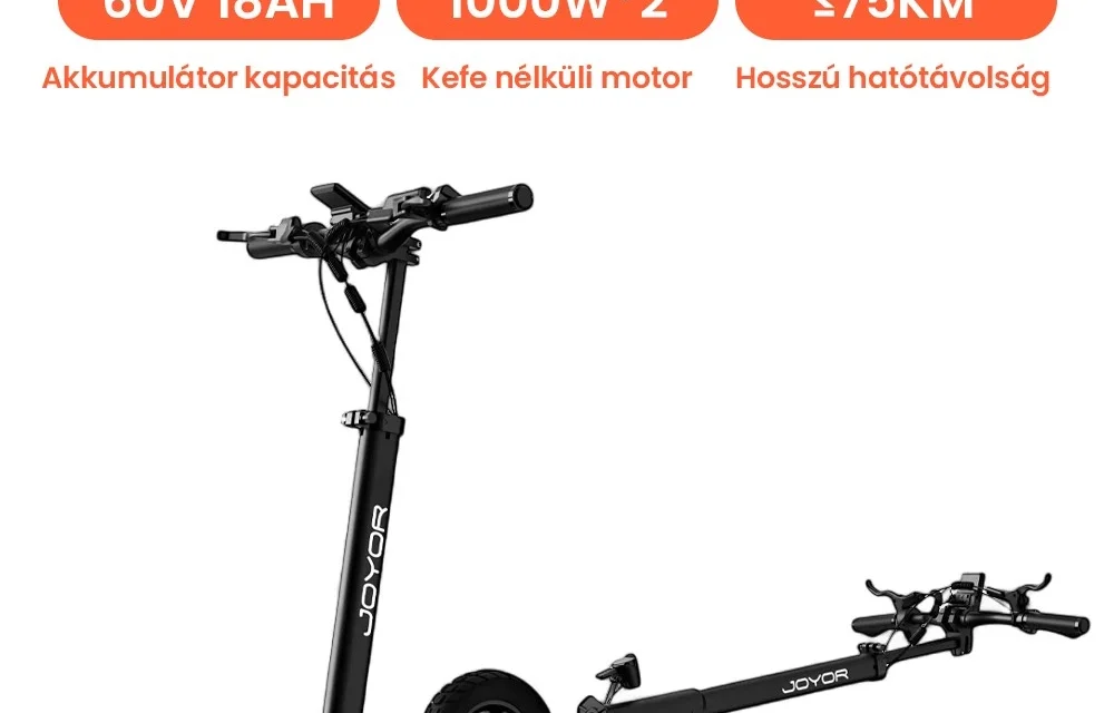 Joyor S10-S-Z elektromos roller: 200 kg teherbírású mindennapi hős a tesztműhelyben