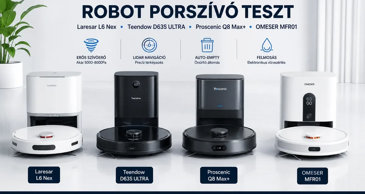 A legjobb robotporszívók 2026-ban: melyiket válaszd?
