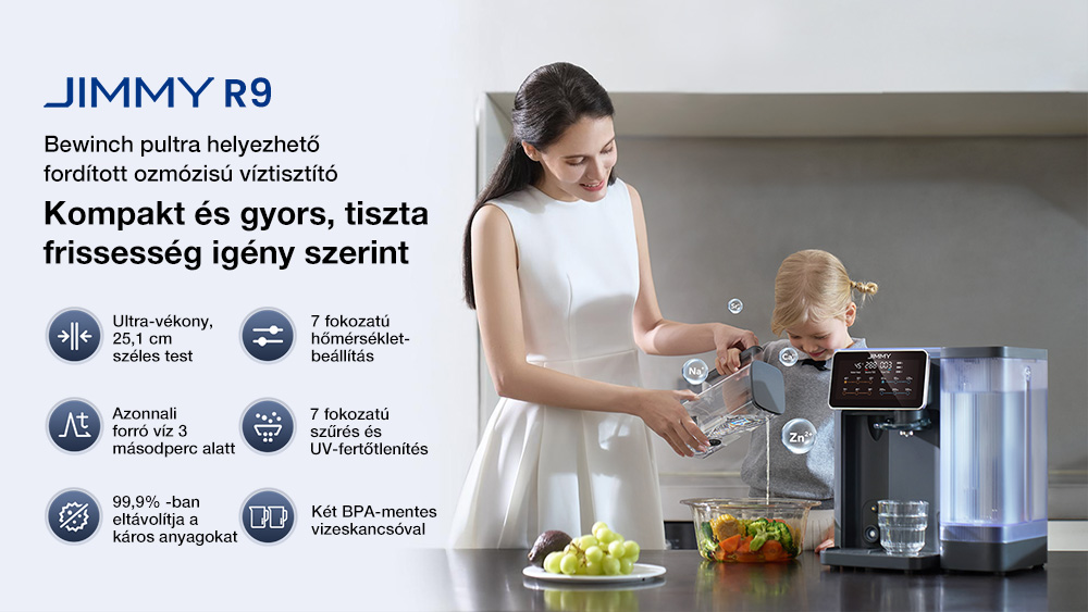 5 ok, amiért a JIMMY R9 asztali reverz ozmózisú vízszűrő a legjobb választás