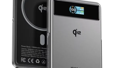 KUULAA KL-YD92 10000mAh mágneses vezeték nélküli power bank okos kijelzővel a tesztműhelyben
