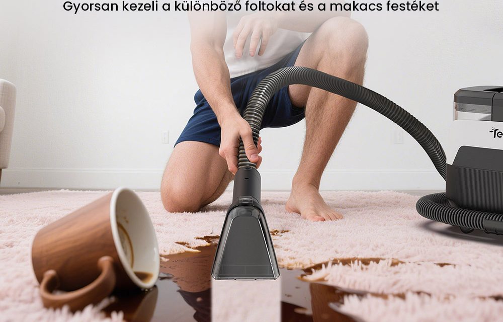 Teendow C6 MAX 3 az 1-ben kárpit- és szőnyegtisztító: gőzzel és szívóerővel a tisztaságért