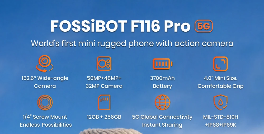 FOSSiBOT F116 Pro: Strapabíró okostelefon kedvező áron