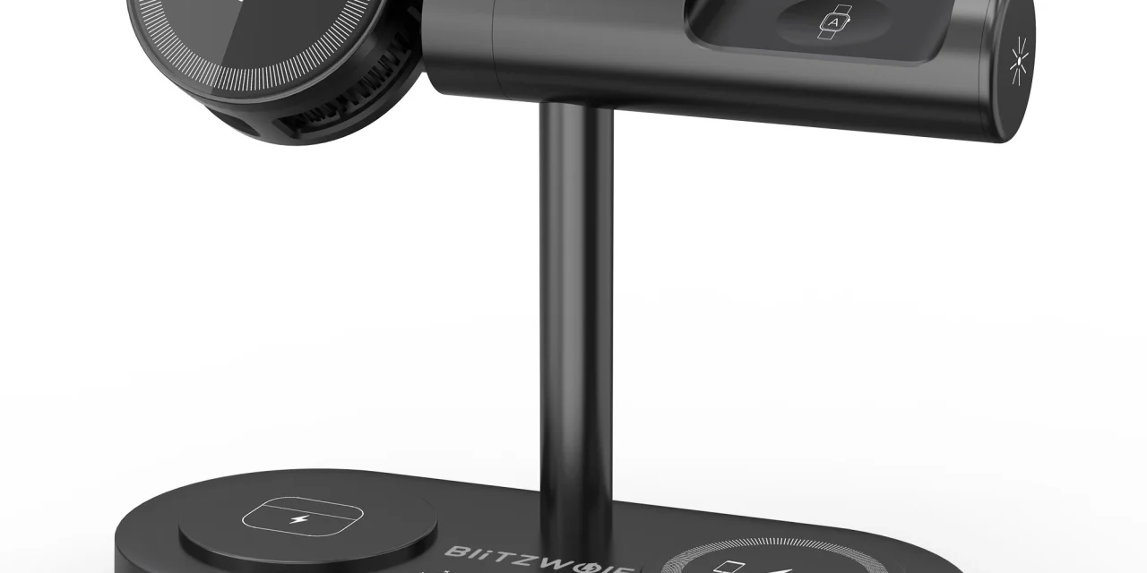 Blitzwolf BW IW39 7 az 1 ben 25W vezeték nélküli töltő rendszerezi az asztalt
