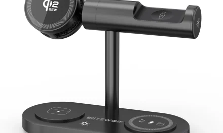 Blitzwolf BW IW39 7 az 1 ben 25W vezeték nélküli töltő rendszerezi az asztalt