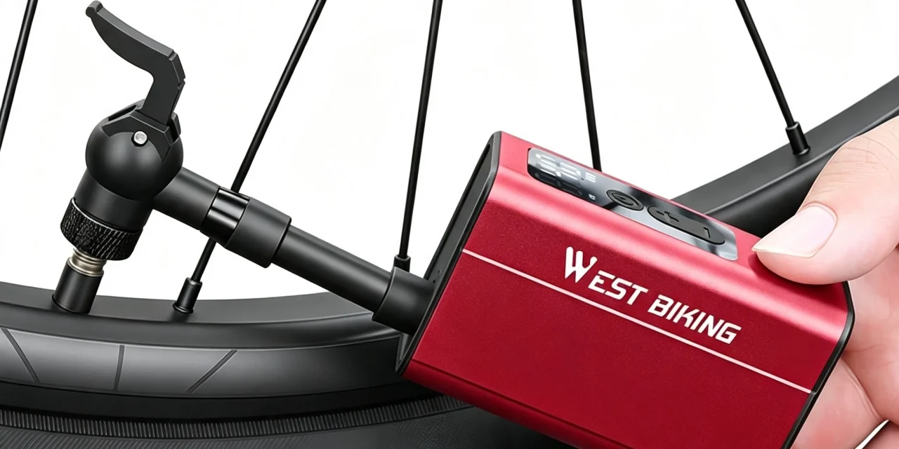 WEST BIKING Mini Elektromos Kerékpárpumpa 4 az 1 ben Gondtalan utazás a tesztmuhely ajánlásával