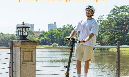 Ausom L1 elektromos roller 800W motorral és 70 km hatótávval NFC zárral a tesztműhelyben