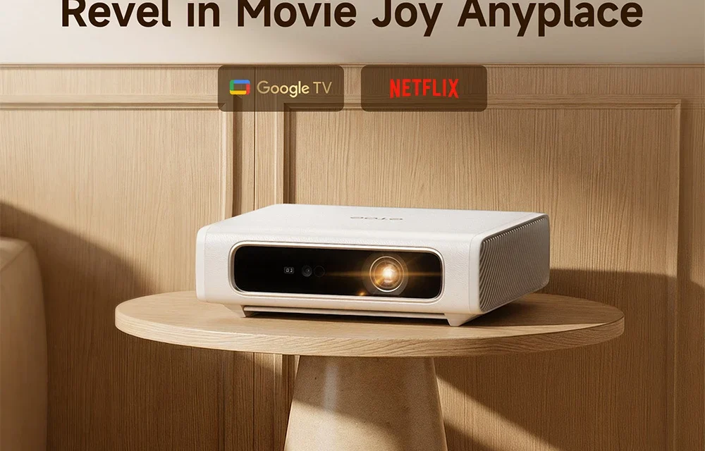 ETOE Dolphin 2 lézerprojektor 1080P Google TV 800 ANSI lumen és 2 óra akkuidő