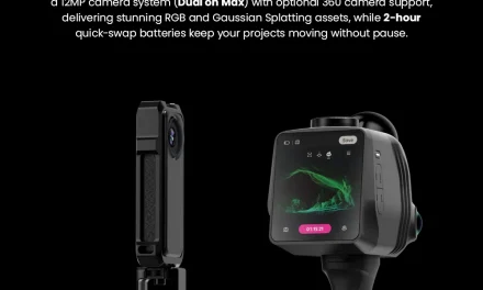 A 3DMakerpro Raven Max LiDAR szkenner 100m hatótávval 12MP kamerával és 4K valós színekkel a tesztműhelyben