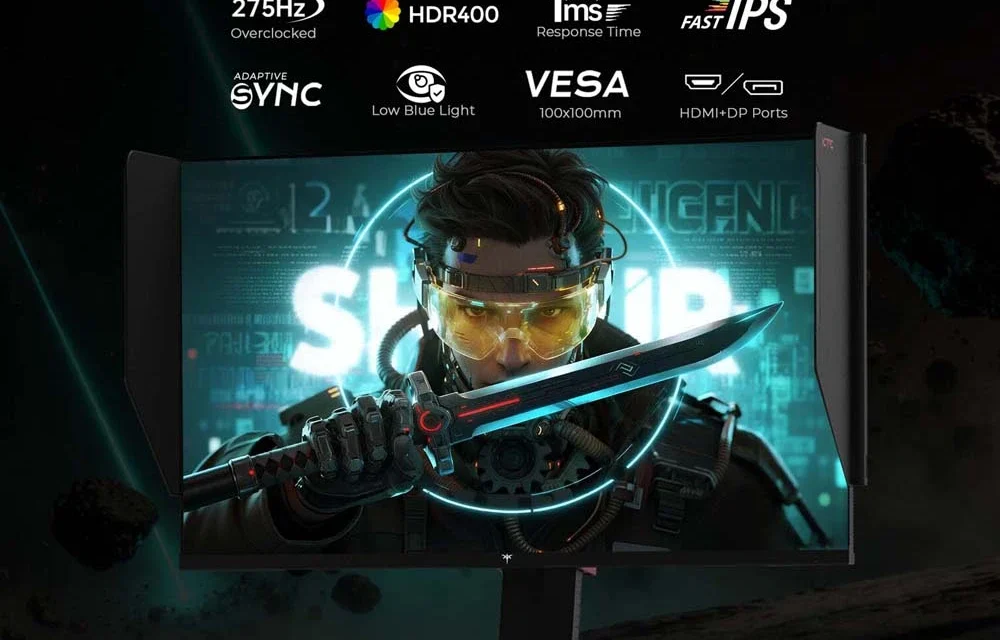 KTC H27E8 Gaming Monitor 27 hüvelykes QHD Fast IPS kijelző 275Hz es képfrissítéssel a tesztműhelyben