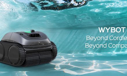 WYBOT C1 akkus medencetisztító robot okos útvonaltervezés és falmászás a tesztműhelyben