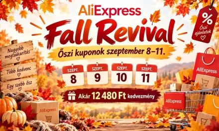 AliExpress őszi kuponok akár 12 480 Ft kedvezmény 4 napig