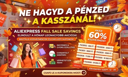 Óriási megtakarítás az AliExpressen a legújabb Fall Sale kuponkódok